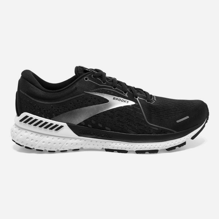 Brooks Adrenaline Gts 21 Australia - Men's Road Running Shoes - Black Pearl/White (938567-JWM)